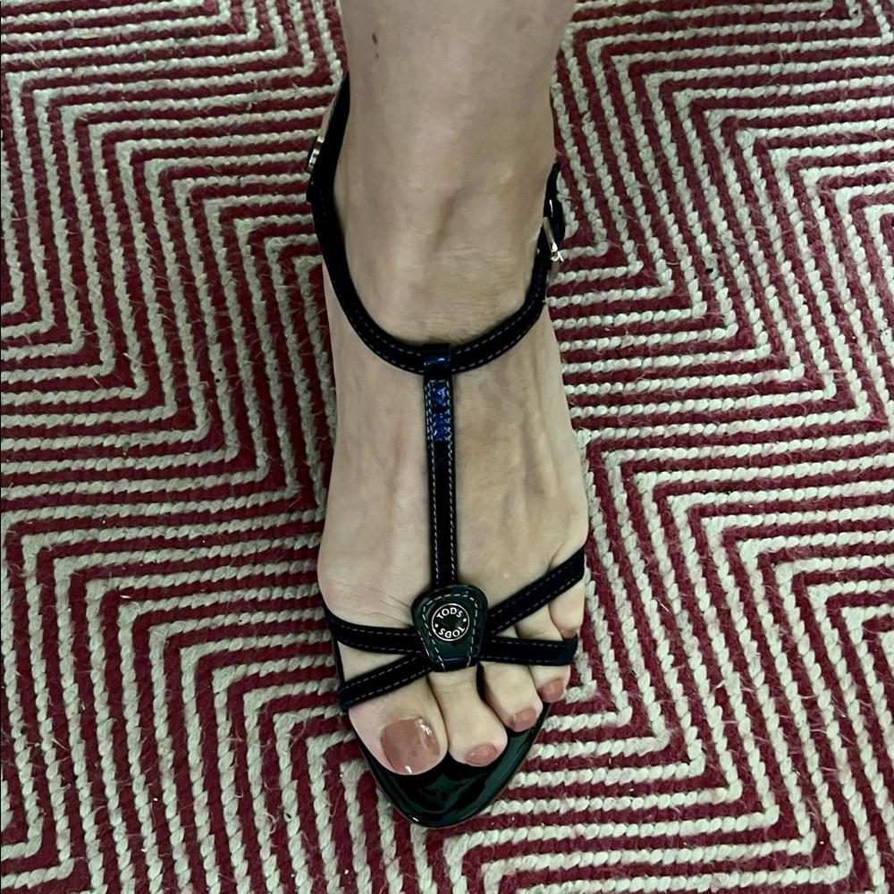 Tod's Black and Blue Sandals